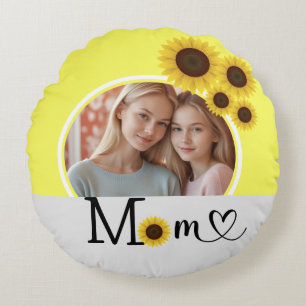 Sunflower round cushion