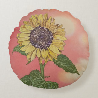 Sunflower Round Cushion