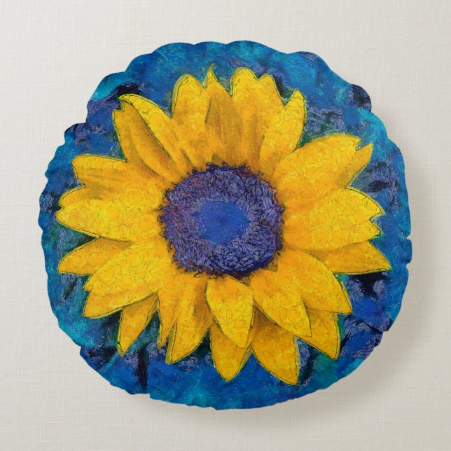 Sunflower Round Cushion (Front)