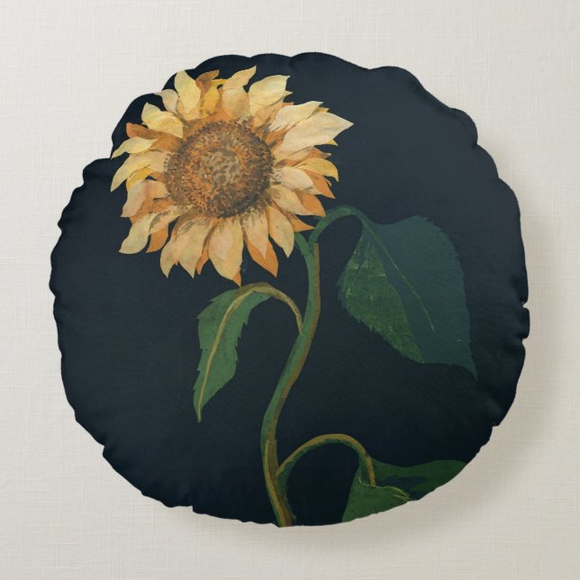 Sunflower Round Cushion (Front)