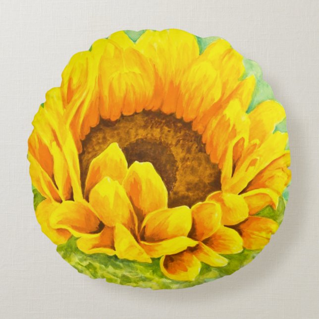 Sunflower Round Cushion (Front)