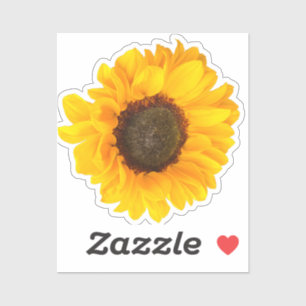 Sunflower round sticker