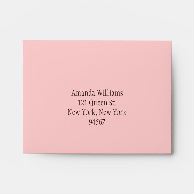 Sunflower RSVP Envelope on Pink (Front)