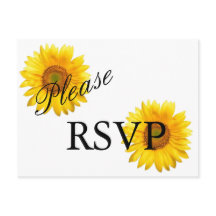 Sunflower RSVP Postcard