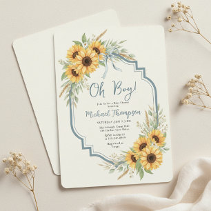 Sunflower Rustic Baby Shower Invitation