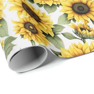 Sunflower Rustic Country  Wrapping Paper