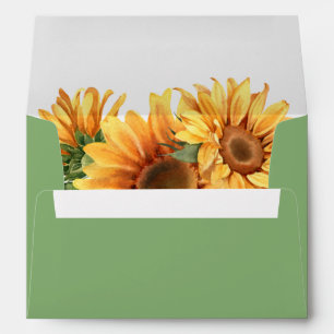 Sunflower Sage Green Envelope