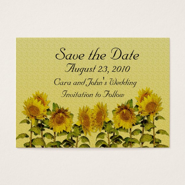 Sunflower Save the Date Card (Front)