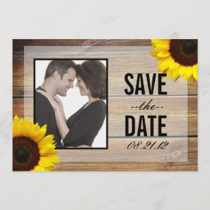 Sunflower Save the Date invitation