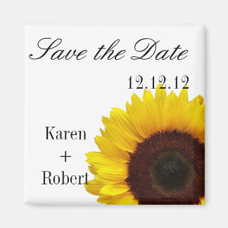 Sunflower: Save the Date Magnet