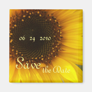 Sunflower Save the Date Magnet