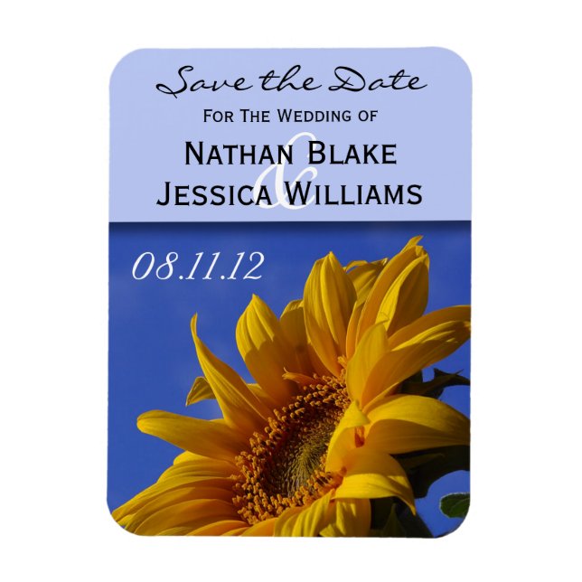 Sunflower Save the Date Magnet (Vertical)