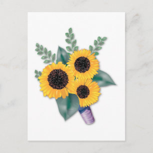 Sunflower Save The Dates Wedding Card