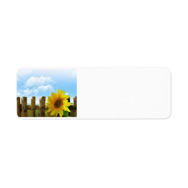 Sunflower Scene Return Address Label (Front)