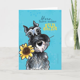 Sunflower Schnauzer Cheer Up Card