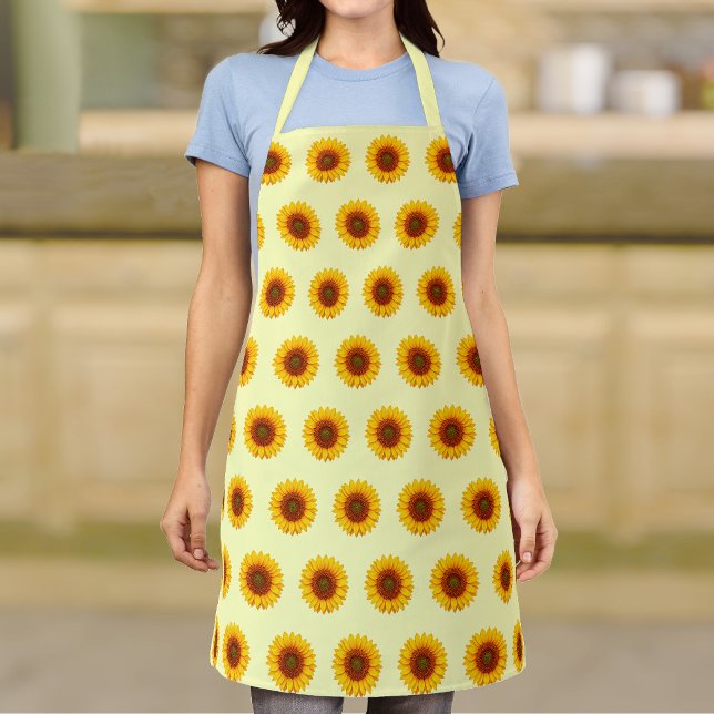 Sunflower Seamless Pattern Apron (Creator Uploaded)
