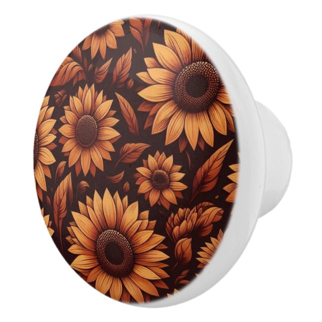 Sunflower Season Ceramic Knob (Right)