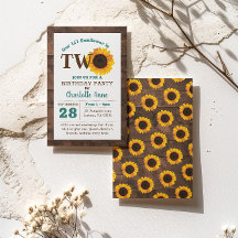 Sunflower Second Birthday