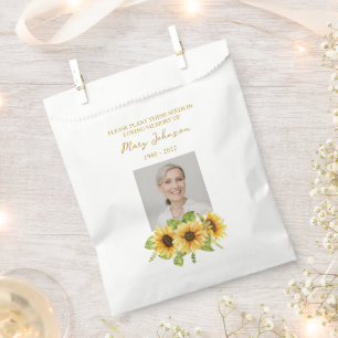Sunflower Seed Packet Memorial Funeral Favour Bag