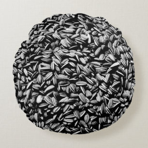Sunflower Seeds Round Cushion