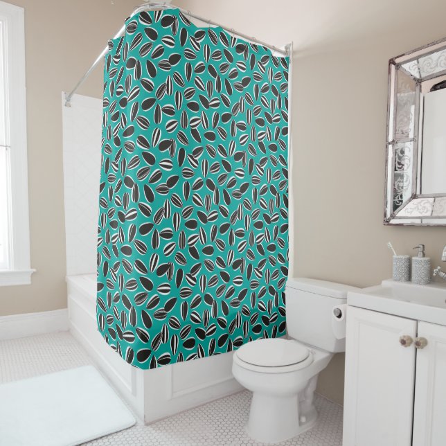 Sunflower Seeds Shower Curtain (In Situ)