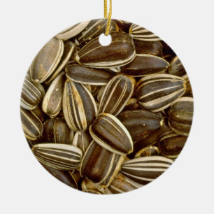 Sunflower seeds White flowers Ceramic Tree Decoration