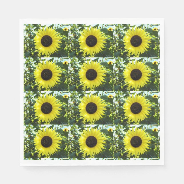 Sunflower Sensation Paper Napkins (Front)