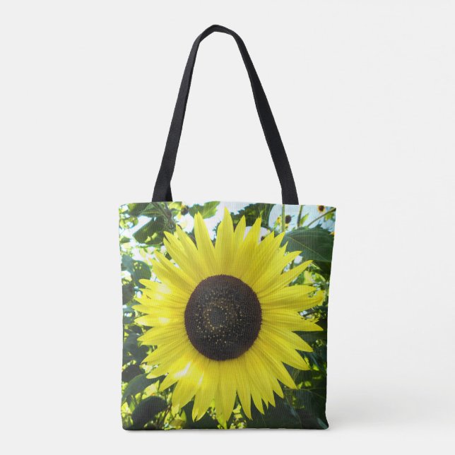 Sunflower Sensation Printed Tote Bag (Back)