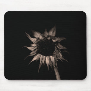 Sunflower - Sepia Fine Art Photograph Unique Cool Mouse Pad