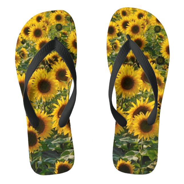 Sunflower Serenade Flip Flops (Footbed)