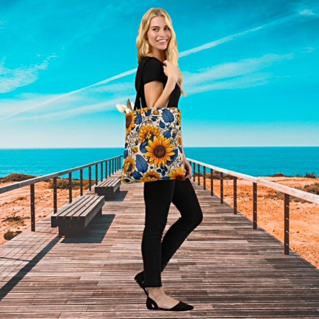 Sunflower Serenade - Vibrant Floral  Tote Bag (Creator Uploaded)