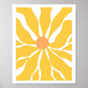 Sunflower Serenity Vector Abstract Poster