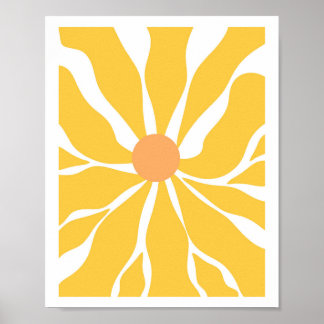 Sunflower Serenity Vector Abstract Poster