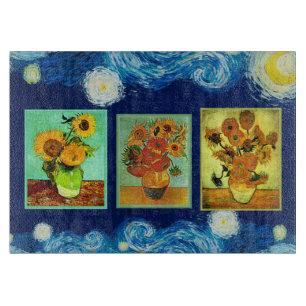 Sunflower Series by Vincent van Gogh Cutting Board