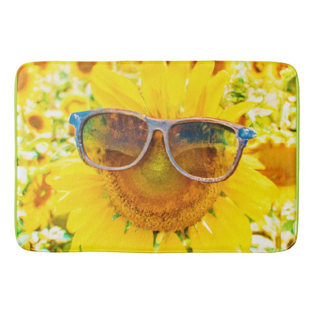 Sunflower Shades Chic Bath Mat (Front)