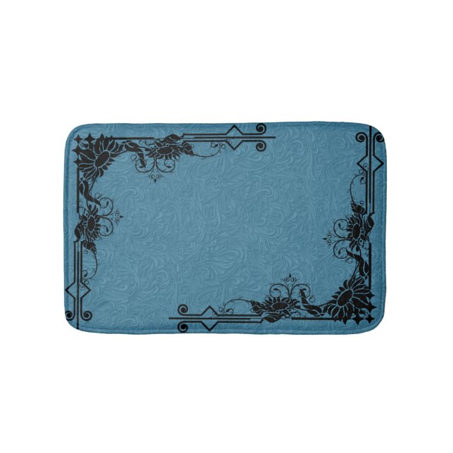 Sunflower Shadow Fairy and Cosmic Cat Bath Mat (Front)