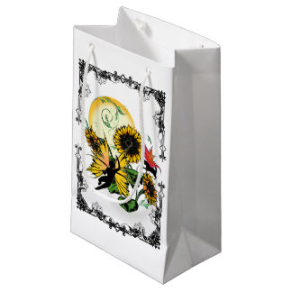 Sunflower Shadow Fairy and Cosmic Cat Small Gift Bag