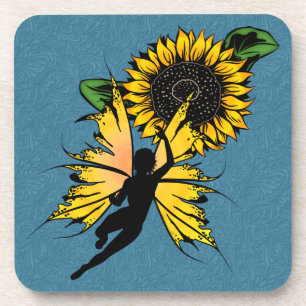 Sunflower Shadow Fairy Coaster