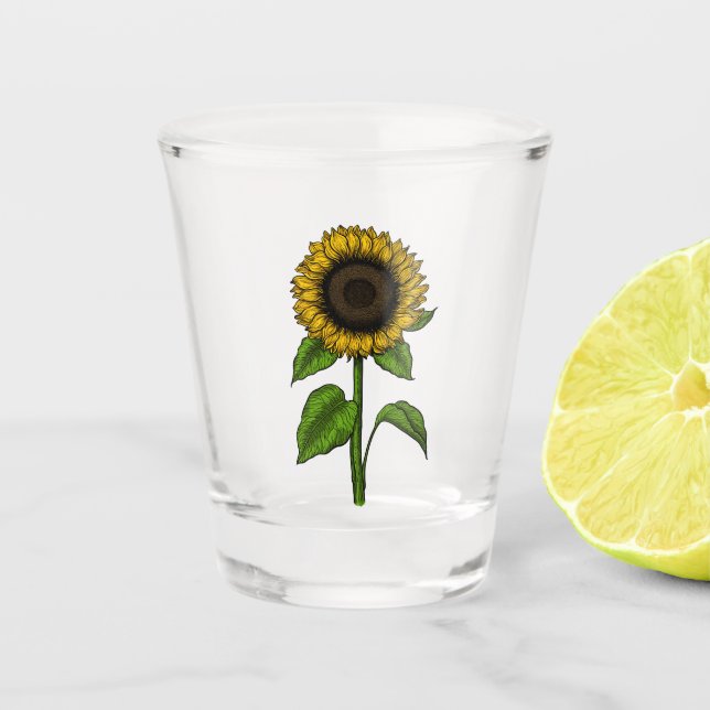 Sunflower Shot Glass (Front)