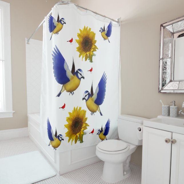 Sunflower shower curtain (In Situ)