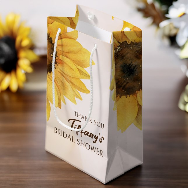 Sunflower shower favour gift bag (Sunflower bridal shower shower favor gift bag)
