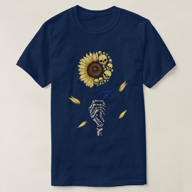 Sunflower Skeleton T-Shirt (Design Front)