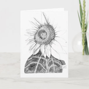 Sunflower sketch card