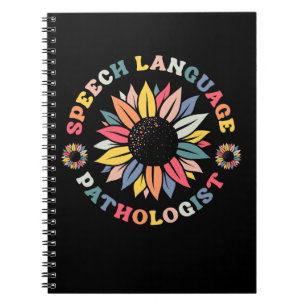 Sunflower SLP Speech Language Pathologist Gift Notebook