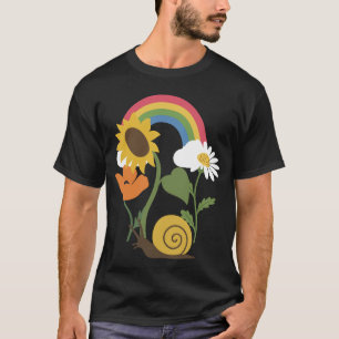 Sunflower Snail Flowers Poppy T-Shirt