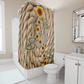 Sunflower Snakes Shower Curtain