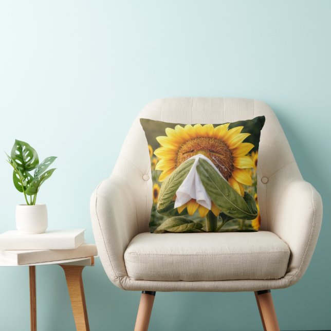 Sunflower Sneezing into a Tissue Cushion (Chair)