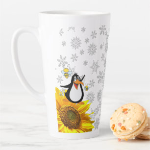 Sunflower Snowflakes Penguin Bumblebee Latte Mug