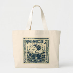 Sunflower Souls Society – Shine Bright, Grow Wild Large Tote Bag
