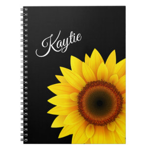 Sunflower Spiral Custom Notebook